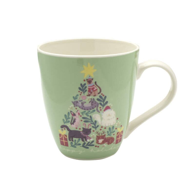 Holiday 18OZ Mug Cat Tree Purrfect for Cat Lovers! Pfaltzgraff