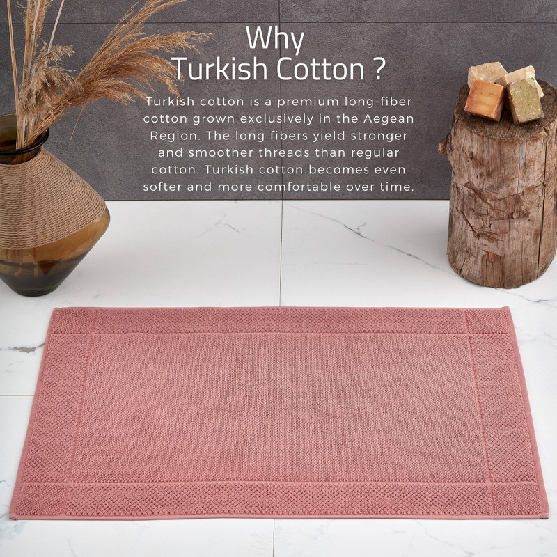 La Hammam - Bath Mat 900 GSM Machine Washable 20x34 Inches