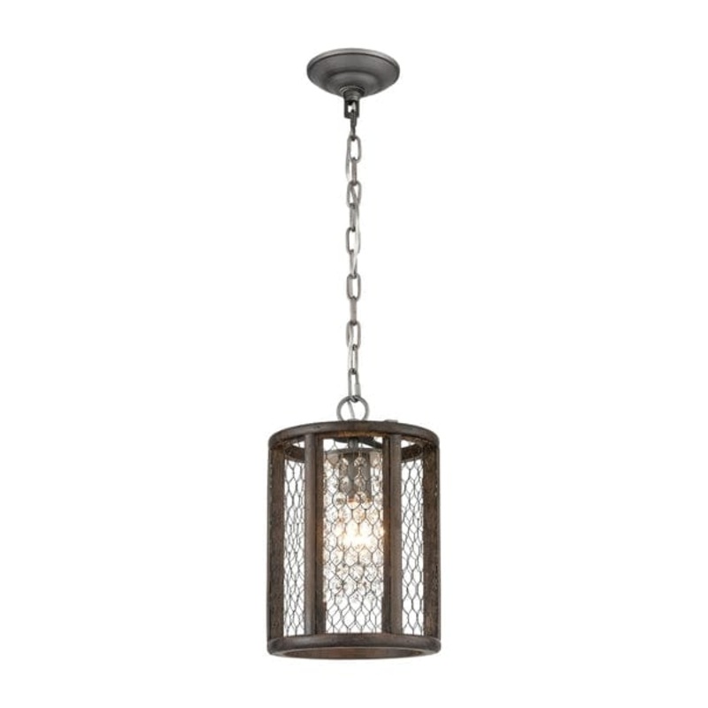 Renaissance Invention 1-Lght Pndnt Agd Wd & Wire Long