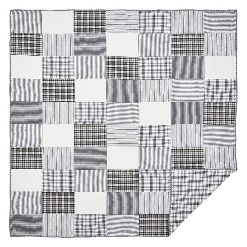 Sawyer Mill Black Patchwork  Farmhouse Quilts