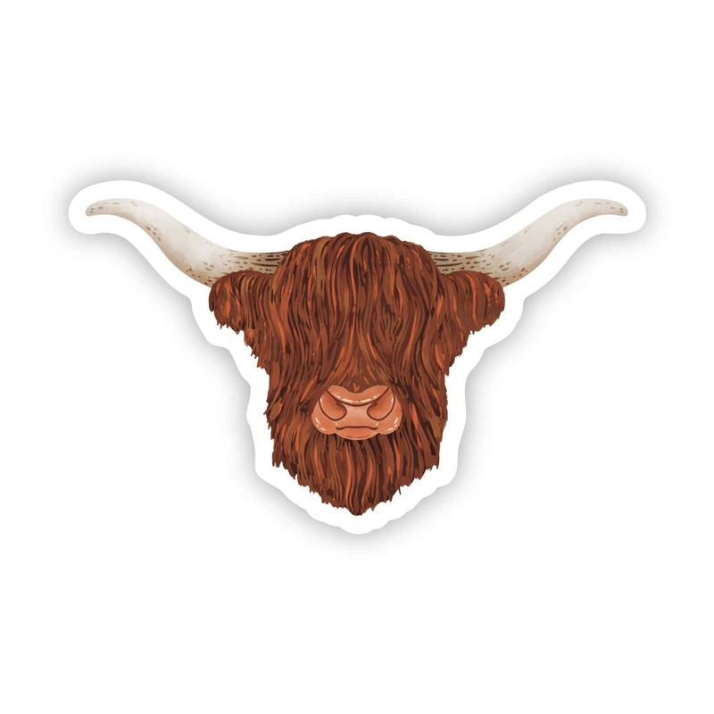 Big Moods - Highland Cow Head Sticker