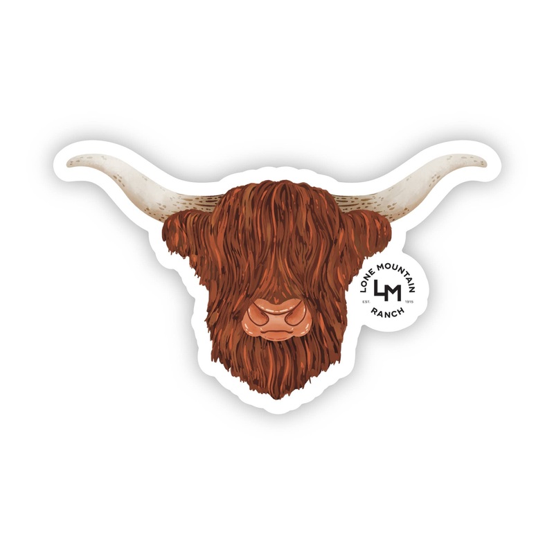 Big Moods - LM - Highland Cow Head Sticker