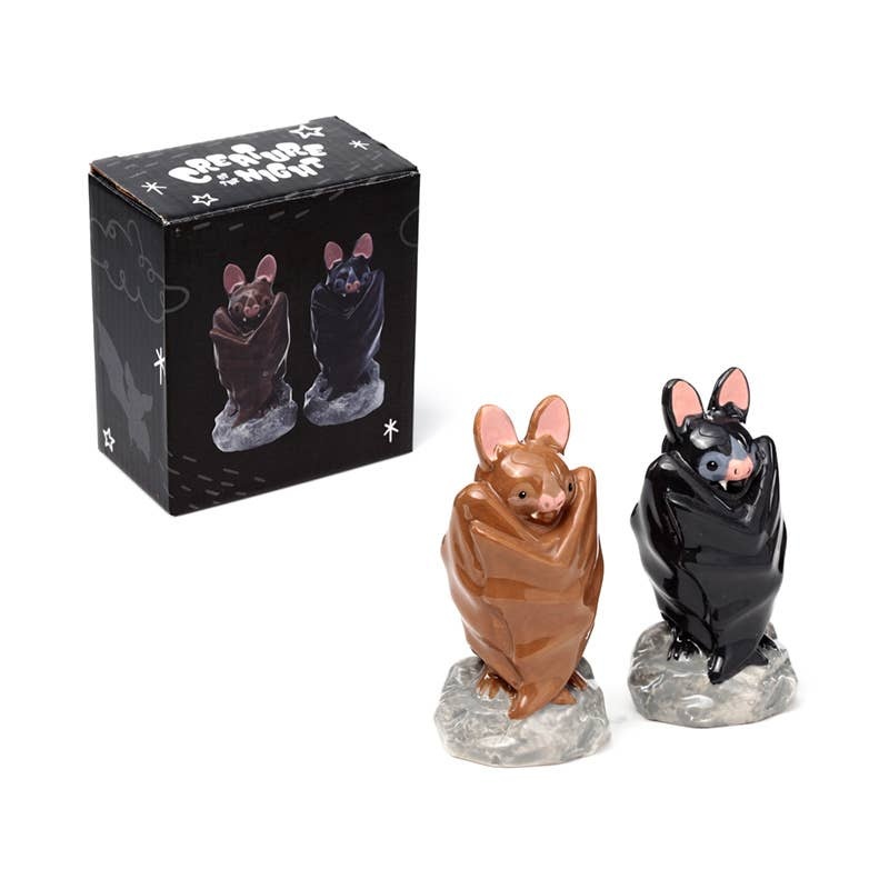 Adorable Bat Ceramic Salt & Pepper Set