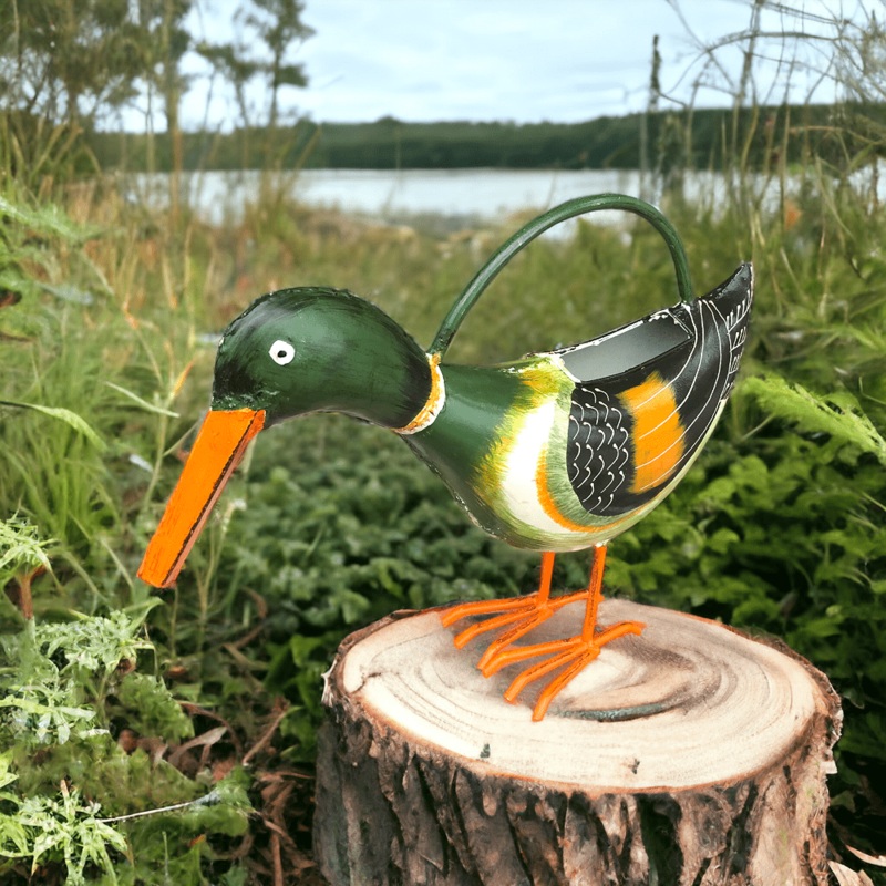 Alfred The Mallard Duck Plant Pals Metal Watering Can Handcrafted
