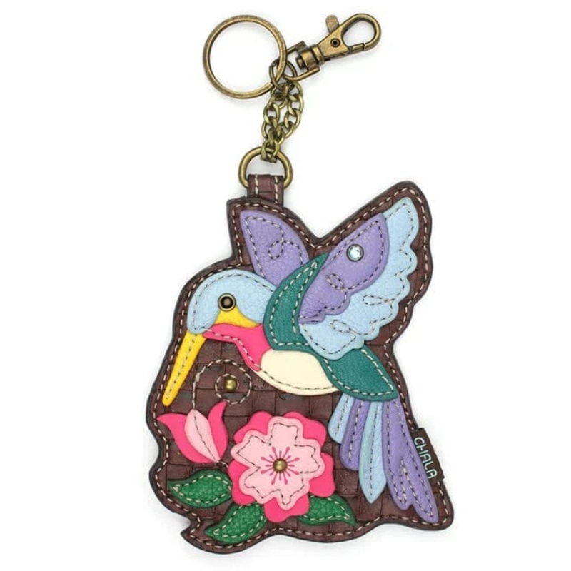 Chala Hummingbird Coin Purse Keychain Colorful