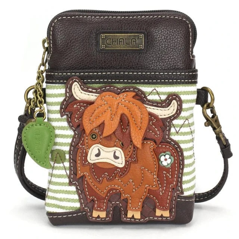 Cute Chala Highland Cow Cellphone Crossbody