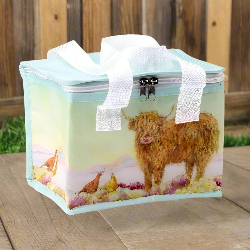 Highland Coo Cow Recycled RPET Eco Friendly Lunch Bag - Jan Pashley