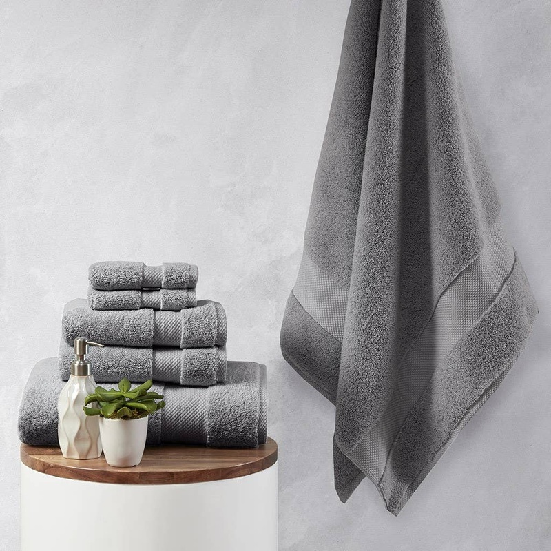 Premium 6-piece Bath Towel Set 1000gsm , Dark Grey