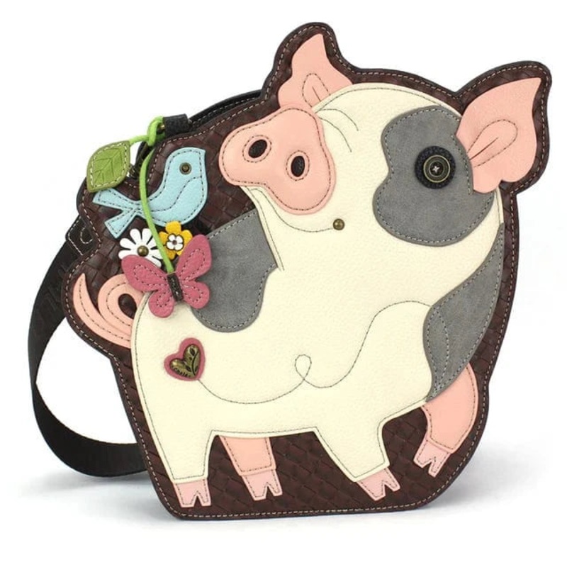 Spotted Pink Pig Chala Purse Vegan and SO CUTE!