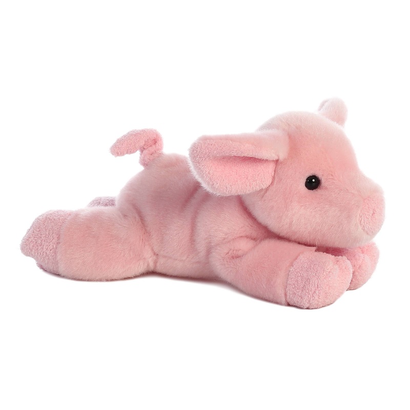 8" Plush Little Pickles Pink Piglet Mini Flopsie Stuffed Animal