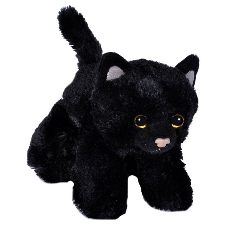 Black Cat Beanie Small Stuffed Animal - 7"