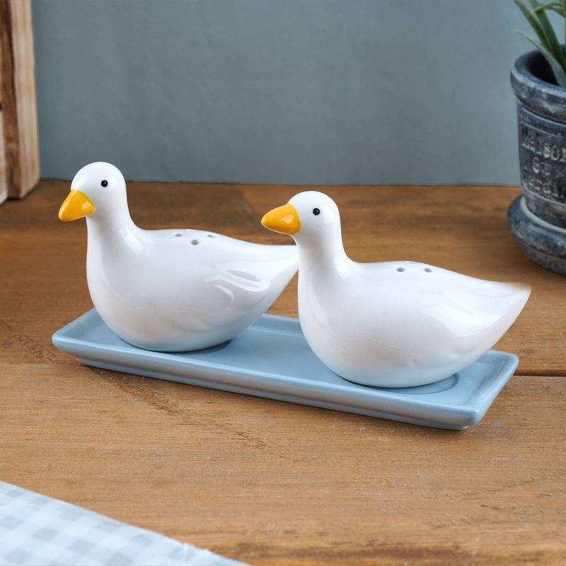 Bramble Farm Duck Salt & Pepper Shakers In Gift Box