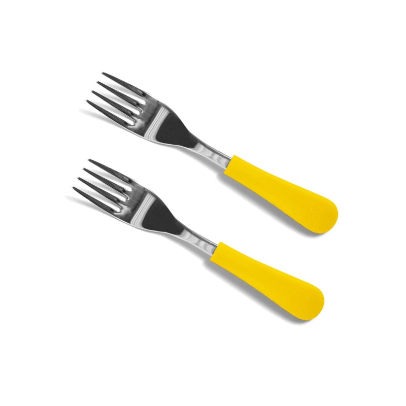 Avanchy Yellow Stainless Steel Fork 2 Pack