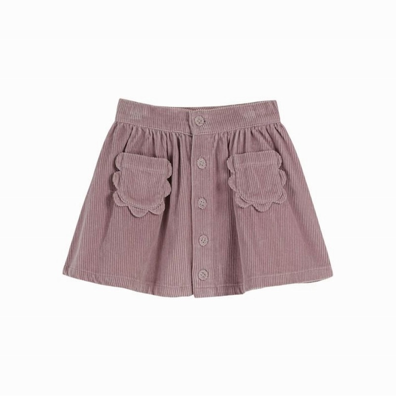 Emile et Ida Floral Pockets Skirt  Mauve