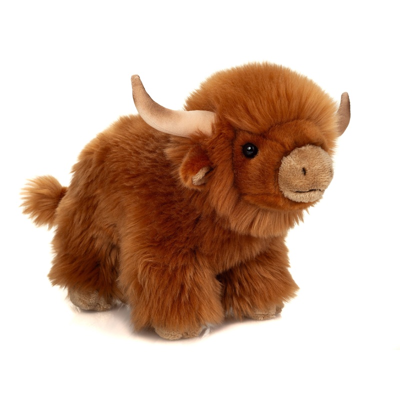 Fluffy Cute Red Highland Cow Plushie by Teddy Hermann