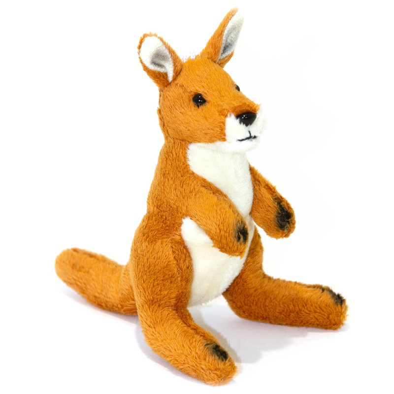Mini Red Kangaroo Plush Toy by Bocchetta