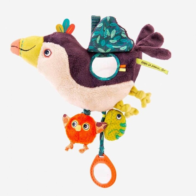 Moulin Roty Dans La Jungle Baby Senses Awakening Hanging Activities Prune Colour Pakou the Toucan