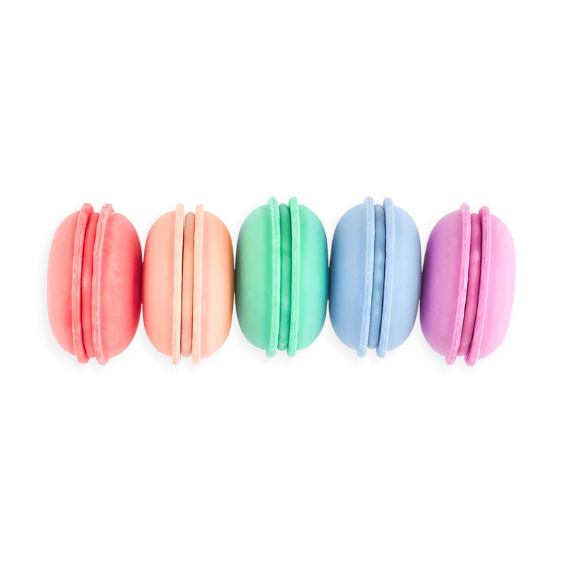 OOLY Le Macaron Patisserie: Vanilla Scented Puzzle Erasers (Set of 5)