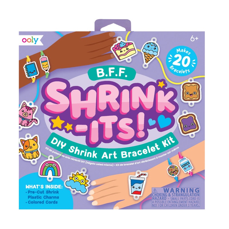OOLY Shrink-Its!: D.I.Y. Shrink Art Bracelet Kit - B.F.F. (24 pc Set)