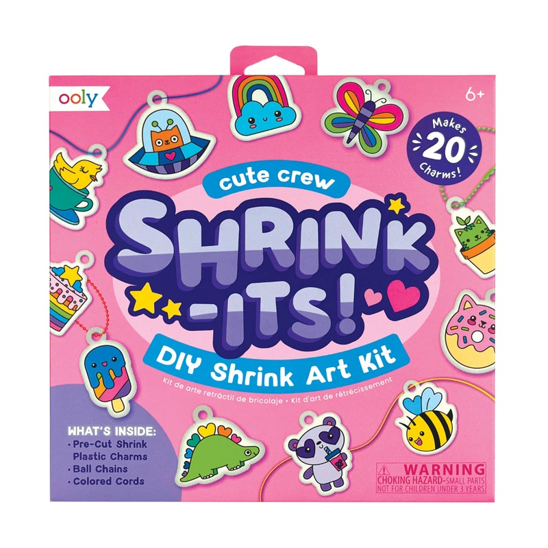 OOLY Shrink-Its!: D.I.Y. Shrink Art Kit - Cute Crew (28 pc Set)