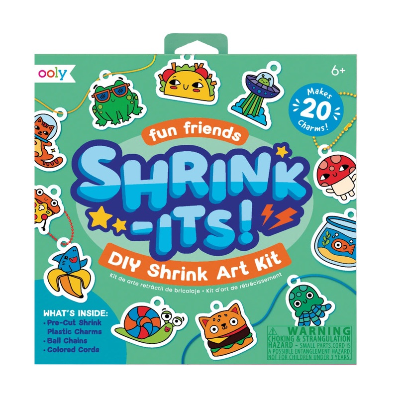 OOLY Shrink-Its!: D.I.Y. Shrink Art Kit - Fun Friends (28 pc Set)