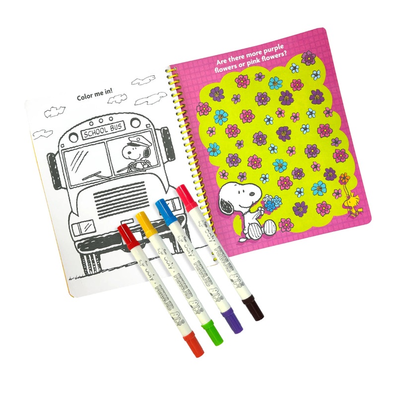 OOLY X Peanuts: Activity Travel Kit & 4 Double-Ended Markers