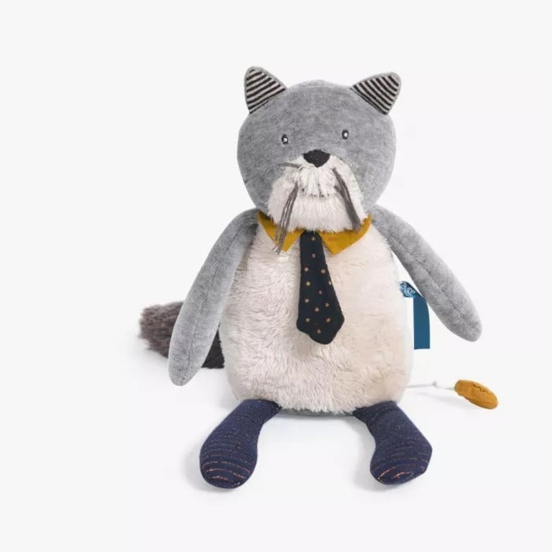 Moulin Roty Les Moustaches Cat Musical Doll H27cm