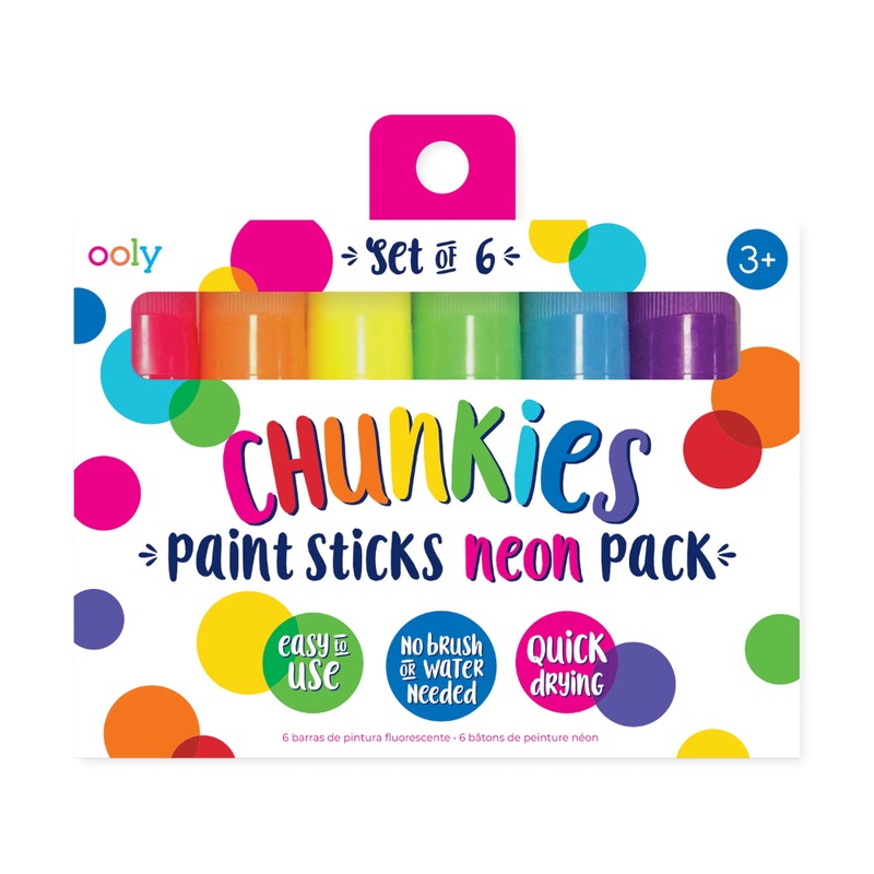 OOLY Chunkies: Paint Sticks Neon Pack (Set of 6)