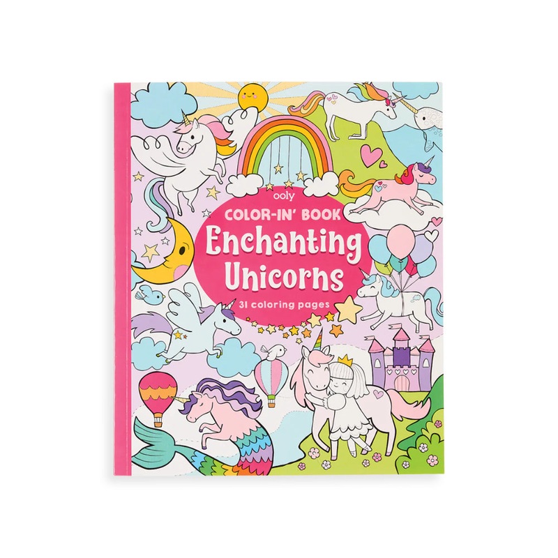 OOLY Color-In' Book: Enchanting Unicorns (8" X 10";31 Pages)
