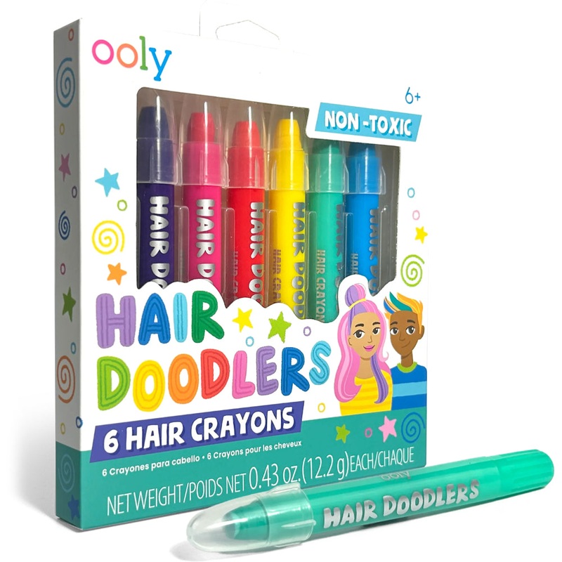 OOLY Hair Doodlers: Hair Crayons (Set of 6)