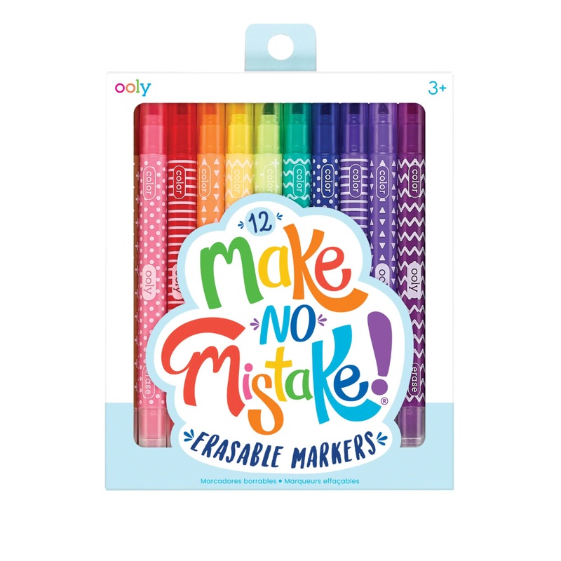 OOLY Make No Mistake!: Erasable Markers (Set of 12)