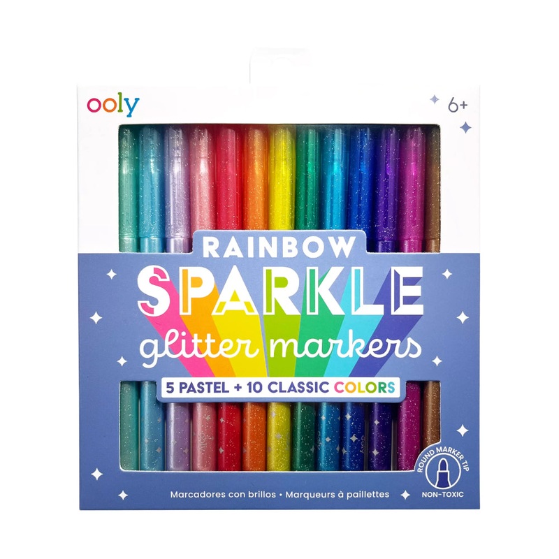 OOLY Rainbow Sparkle: Glitter Markers (Set of 15)