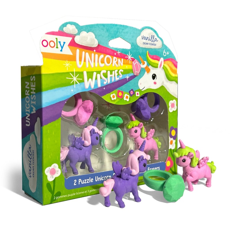 OOLY Unicorn Wishes: Scented Erasers (Set of 5)