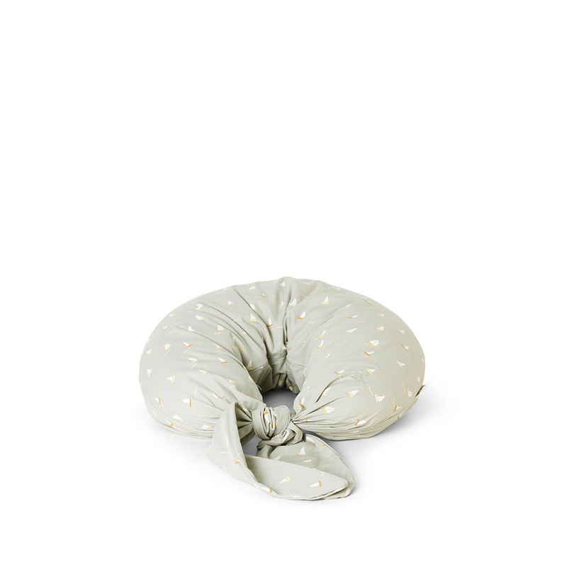 Dear April Nursing Pillow with Long Tie, Sailboats