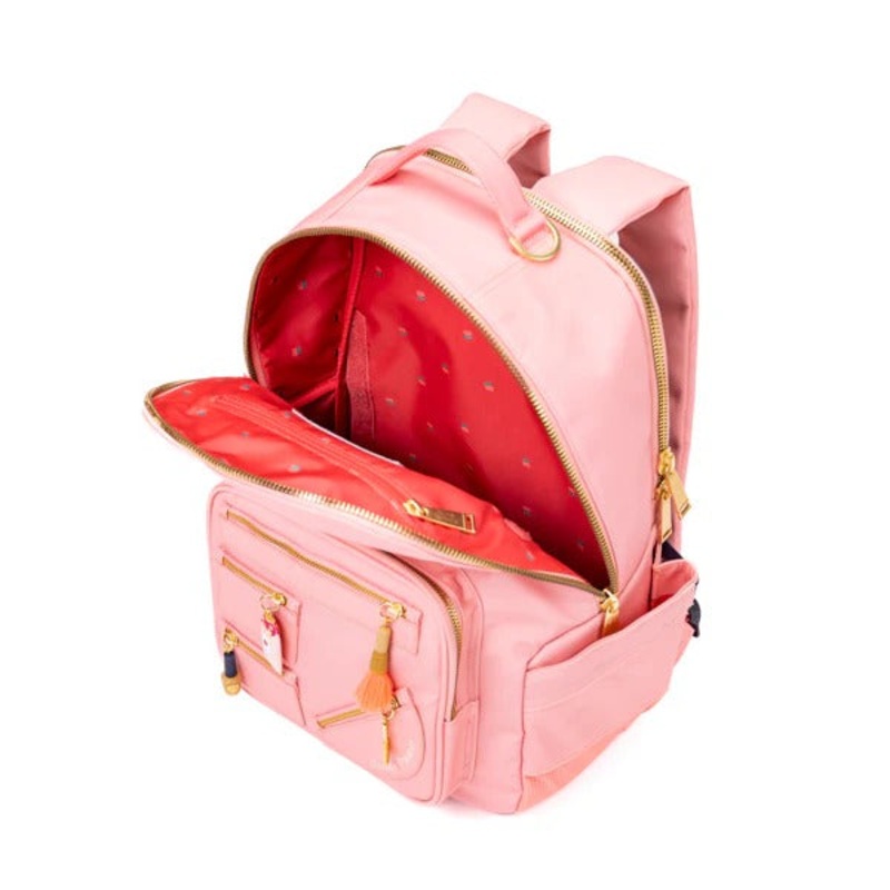 Jeune Premier Organiser Backpack Bobbie - Smiley Cherry Red