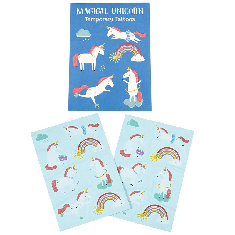 Rex 2 Sheets Magical Unicorn Temporary Tattoos