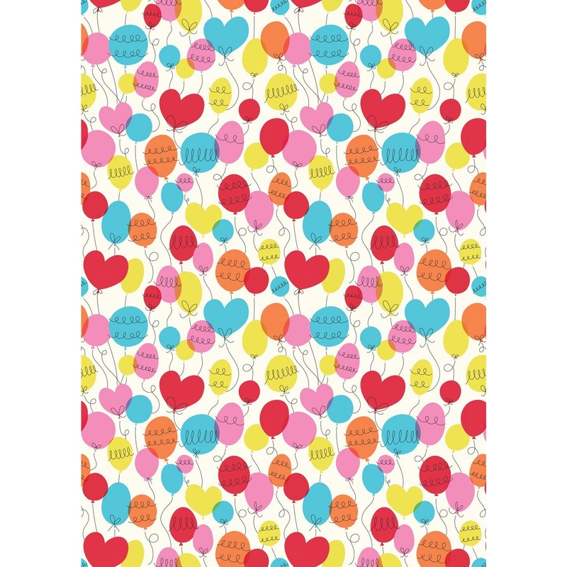 Rex Party Balloon Wrapping Paper
