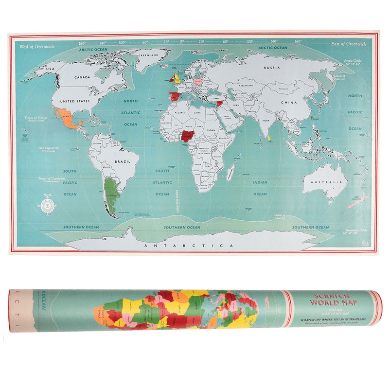 Rex Scratch World Map