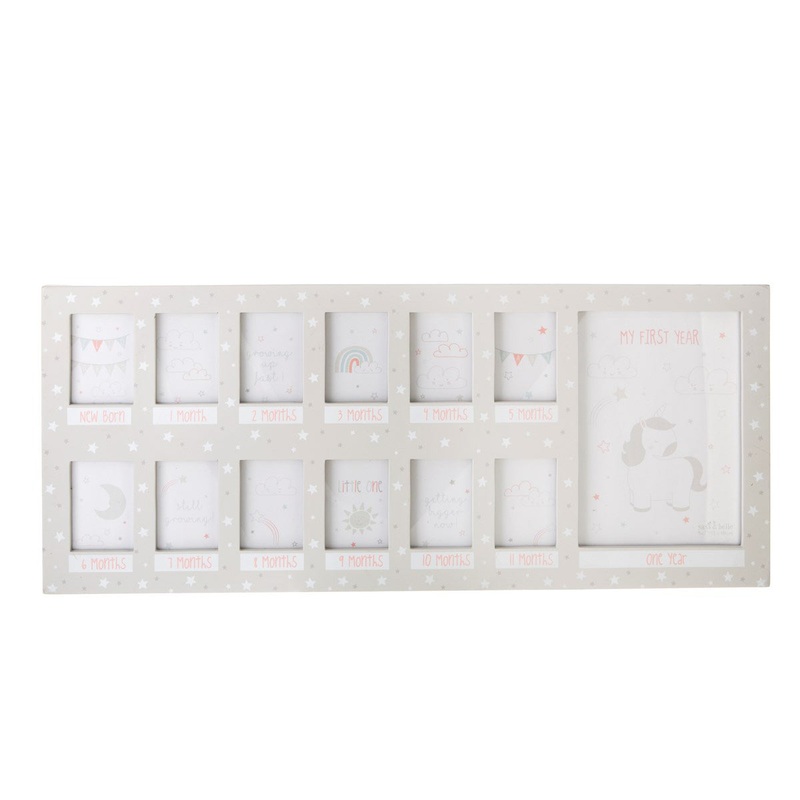 RJB Stone Evie Unicorn First Year Multi Photo Frame