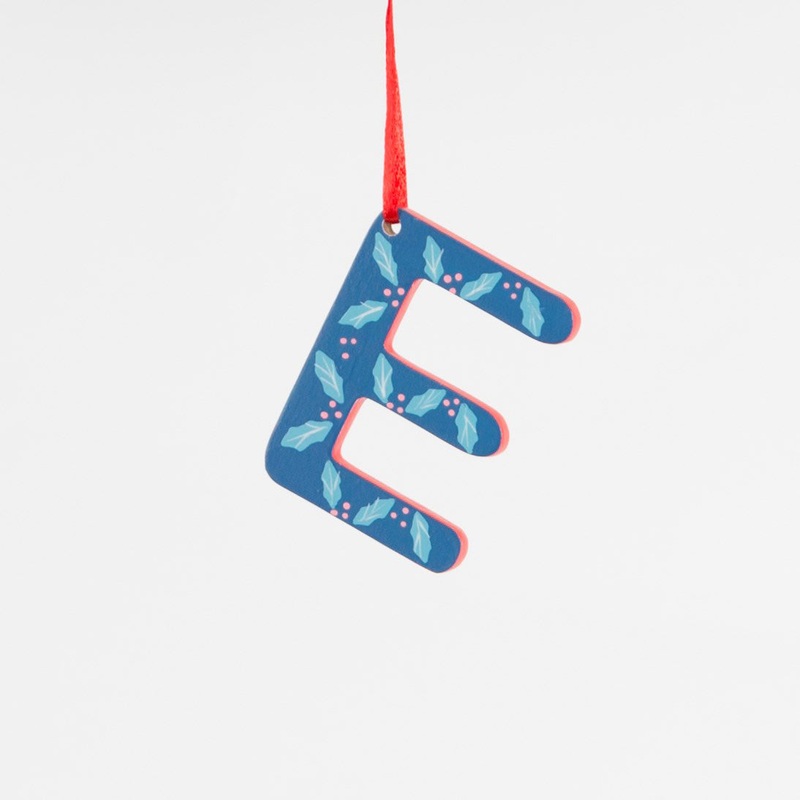 RJB Stone Retro Folk Art Alphabet Letter E Decoration