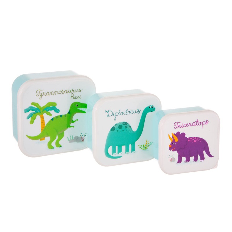 RJB Stone Set of 3 Roarsome Dinosaurs Lunch Box