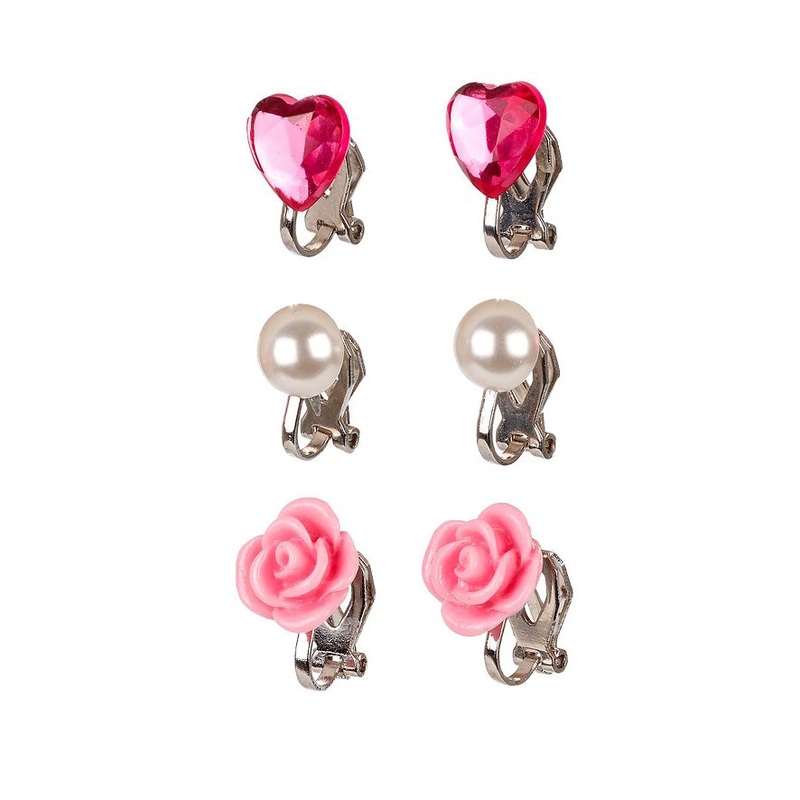Souza 3 Pairs Ear Clip Hila Pink