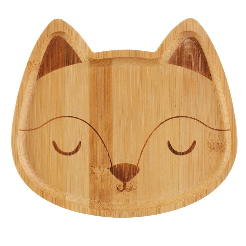 RJB Stone Woodland Fox Bamboo Plate