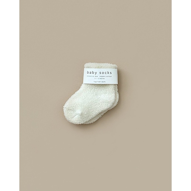 Baby Pile Knit Socks - Natural