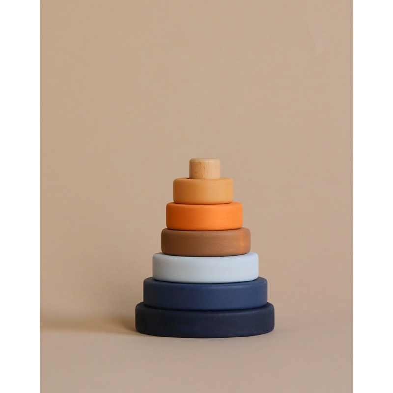 Mini Wooden Pyramid Stacker - Desert Night