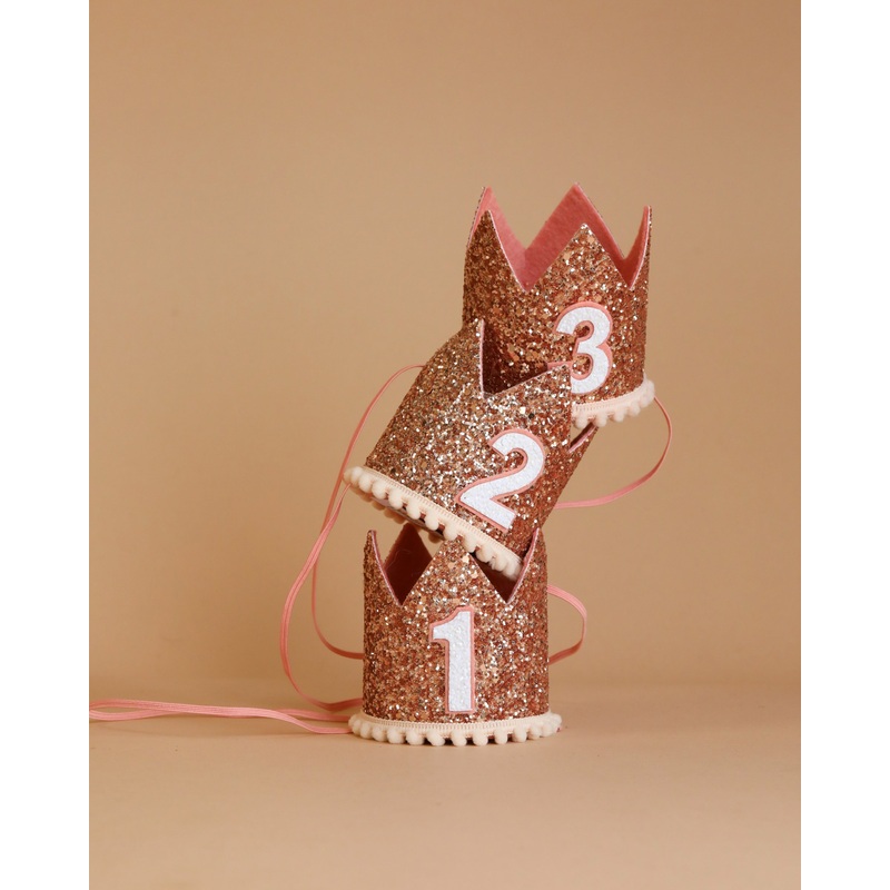 Rose Gold Glitter Crown