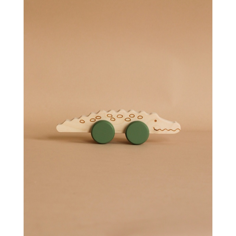 Wooden Crocodile Push Toy
