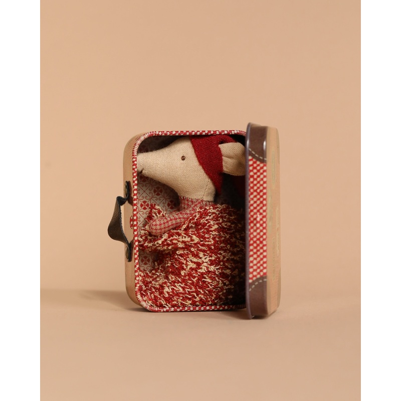 Maileg Christmas Mouse, Baby in Suitcase