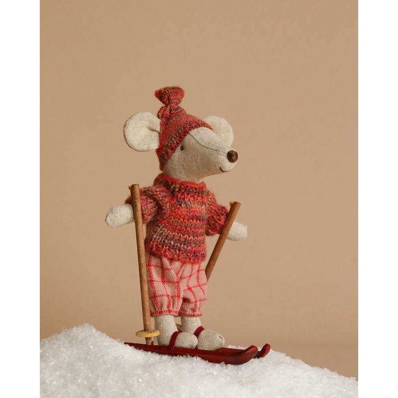 Maileg Winter Ski Mouse Big Sister - Rose