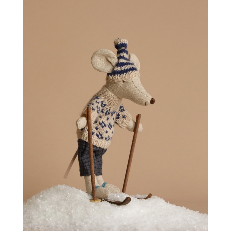 Maileg Winter Ski Mouse Dad - Blue